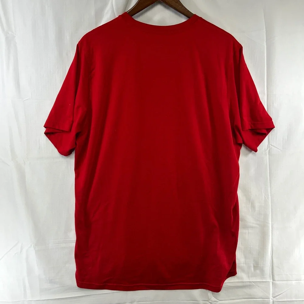 Adidas Kansas Jayhawks Basketball Tee Mens XL Red Aeroready EA1138